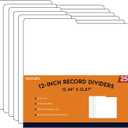 12-Inch Vinyl Record Dividers  25 Pack Album Protector for Records, Books & Collectibles, Archival Organizers for Vinyl Storage