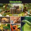 MIXJOY 2 in 1 Reptile Water Fountain with Food Dish 550ML, Reptile Waterfall Drinking Fountain with Adjustable Flow, Natural Resin, Reptile Water Dispenser for Bearded Dragon Gecko Lizard Chameleon