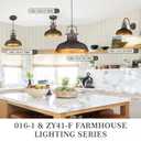 zeyu 17.7 Inch Farmhouse Pendant Light for Kitchen Island, Large Ceiling Hanging Light with Metal Dome Shade, Oil Rubbed Bronze Finish, 016-1M ORB, Large, 1 Pack