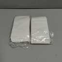 100pcs Kraft Bags with Window 3.5x5.5 Inches White Reusable Sealable Zip Lock Food Storage Stand up Paper Pouches for Home or Business