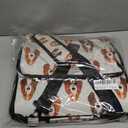 FEIFEIYU Dog Travel Bag, Dog Print, with Food Containers & Collapsible Bowls