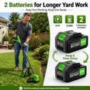 14" Walk Behind String Trimmer with Wheels, Cordless Weed Wacker