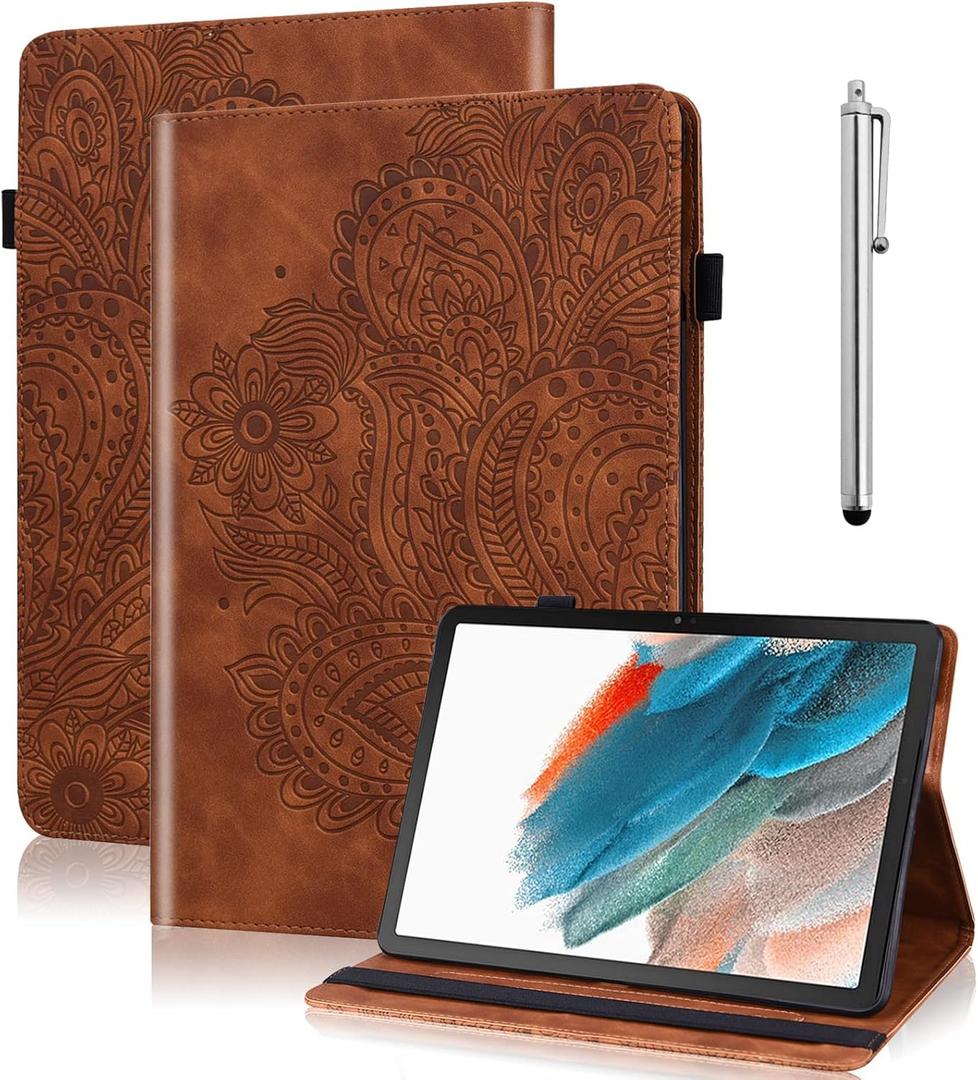 Case for 6.8 Kindle Paperwhite 11th Generation 2021 and Kindle Paperwhite Signature Edition,PU Leather Floral Book Cover with Auto Wake/Sleep for Kindle Paperwhite 2021- Brown