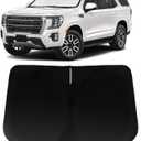 Windshield Sun Shade for 2021-2025 GMC Yukon (for Yukon Yukon XL Yukon Denali), Car Front Window Sunshade with 240T Sun Visor Protector Blocks UV Rays Heat Sun Shield Accessories