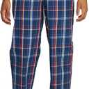 LAPASA Men's 100% Cotton Woven Plaid Pajama Pants Lounge Sleepwear Pj Lightweight Bottoms Soft Drawstring and Pockets M38