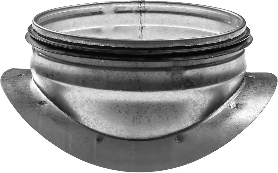 Round Saddle Take Off for 6'' Inch Duct - 4'' Outlet Branch Extension - 90 Degree Splitter - Vent Duct Transition - Round Take-Off with Rubber Gasket for Better Fit - HVAC Takeoff Ducting