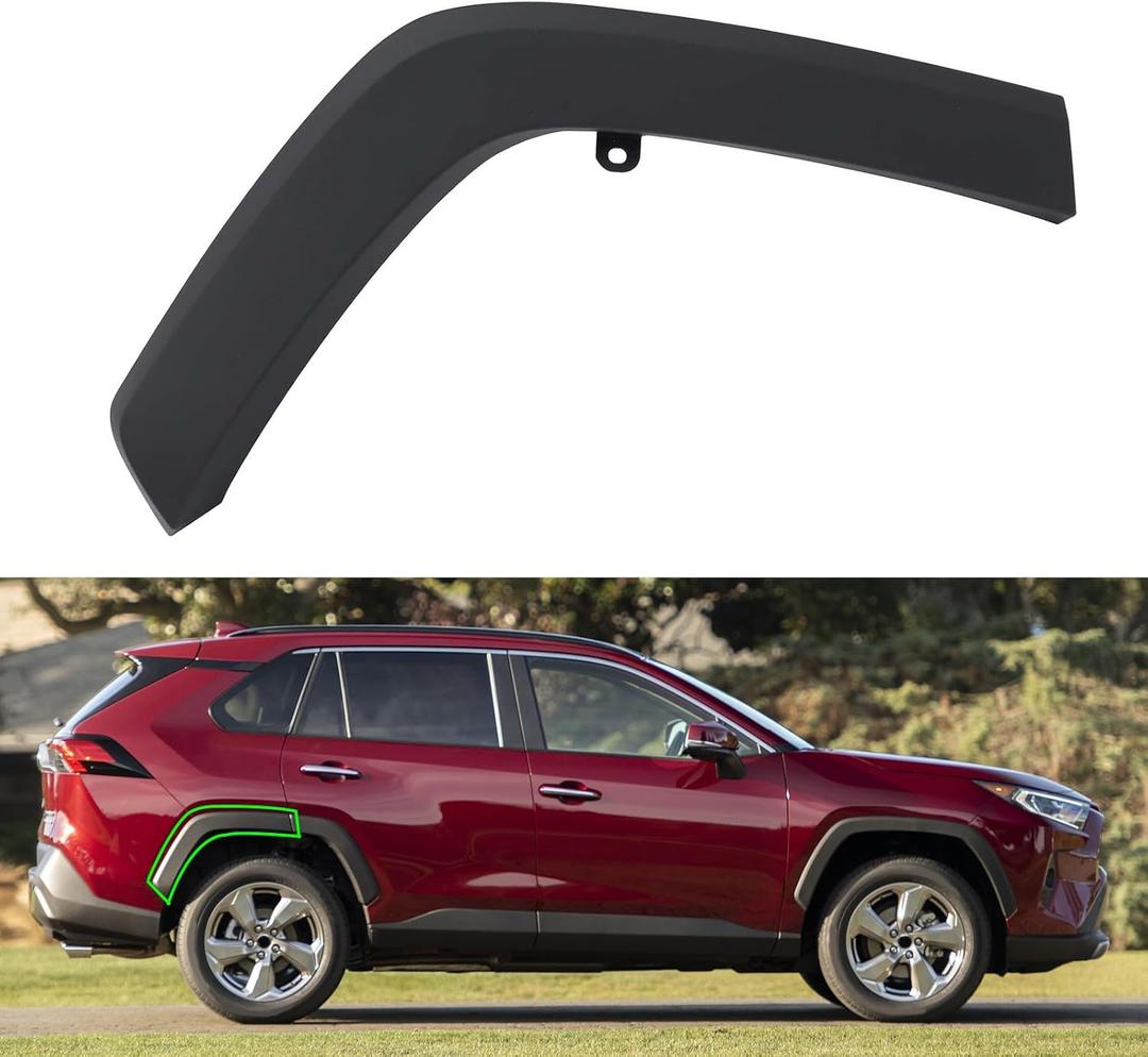 Bumper Side Wheel Molding Trim Fit for RAV4 2019 2020 2021 2022 (Rear Right Side)