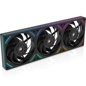 Thermalright TL-UB36 360mm Single-Frame PC Cooling Case Fans - PWM 2150 RPM Speed | ARGB Lighting | High Airflow | Single Modular Cable, for Chassis  Liquid Cooler (Black)