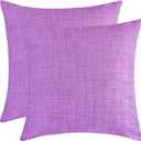 The White Petals Lavender Throw Pillow Cover - (20x20 inch) | Decorative, Washable Cushion Covers for Couch, Sofa, Bedroom, Living Room - Pack of 2