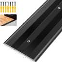 Raytano 48"L 5"W 0.25"H Extra-Sturdy Aluminum Door Threshold Strip,Thicken Floor Transition Strip for Commercial and High Traffic Places, Size 48in5in0.25in (Black)