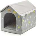 Jiupety Cozy Pet Bed House, Indoor/Outdoor Pet House, 2XL Size for Large Dog, Warm Cave Sleeping Nest Bed for Cats and Dogs, Gray