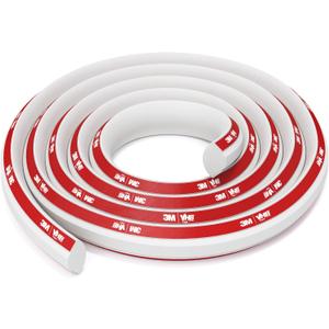 TIS Peel and Stick Trim Molding with 3M Tape  118 Inch White Flexible PVC Trim, Corner Molding Trim Peel and Stick, Flexible Quarter Round Molding for Floor Trim and Edges