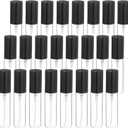 uxcell 7ml Glass Mini Perfume Bottles, 25Pcs Fine Mist Bottles Refillable Empty Mini Spray Bottles with Aluminized Nozzle for Perfume, Travel Liquid, Essential Oil (Clear/Black)