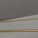 OLV Gold Double Curtain Rods for Windows 36 to 72 Inch(3 to 6 Feet),1 Inch Adjustable Dual Curtain Rod, Heavy Duty Double Drapery Pole with End Cap Design for Living Room, Bedroom, Farmhouse