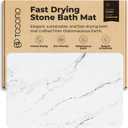 Stone Bath Mat, Diatomaceous Earth Non-Slip Stone Shower Mat - Quick Drying Absorbent Bath Mats for Bathroom - Elegant & Modern Design, Easy to Clean (23.5 x 15) - Sandstone