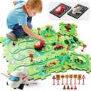 26 PCS Electric Puzzles Racer Kids Car Tracks for Toddlers 2-4 Year Old with Truck and Plane|Play Set for Toddlers 1-3|5 Years Old Boy Gift Game& Christmas Puzzle