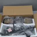 Dimmable Floor Lamp,3x800LM LED Bulbs Included, Farmhouse Industrial Floor Lamp Standing Tree Lamp with Teardrop Cage Head Tall Lamp for Living Room Bedroom Office Dining Room - Black & Marble Base