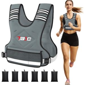 TB3C Adjustable Weighted Vest Woman, 11-20 LB Weight Vest for Women, Plus Size womens weighted vest for Strength Training, Running, Workout, Jogging, Walking, Grey