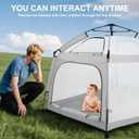 Bend River Portable Baby Playpen with Canopy, Infant Play Yard, Beach Tent, Mosquito Net for Indoor and Outdoor (Grey)