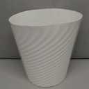 UUJOLY Plastic Small Trash Can Wastebasket, Garbage Container Basket for Bathrooms, Laundry Room, Kitchens, Offices, Kids Rooms, Dorms, (White, 1.8 Gallon)