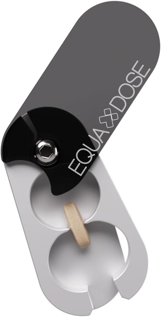 EQUADOSE Pill Splitter with Premium and Durable Aluminum Blades, Black | Safely and Cleanly Cuts Small and Large Tablets, Vitamins, and Pills, Tablet Divider for Accurate Medication Dosing