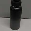 Fijinhom 32 oz Insulated Water Bottle with Handle, 304 Stainless Steel Water Bottles with Wide Mouth, Double Wall Vacuum Sports Water Bottle, BPA Free, Keep Cold and Hot, Black/Gray