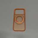 TORRAS 360 Magnetic Stand for iPhone 17 Pro Case, [Fit for MagSafe] [Rotatable Ring Kickstand] [4X Mil-Grade Shockproof] Slim Phone Cover, Camera Button, Cosmic Orange, Translucent, Ostand O3 Fitness