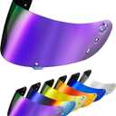 PSLER Icon Ic04 Visor - Icon Ic-04 Airframe Pro/Airmada/Airform Visor Motorcycle Helmet Tinted Visor UV Protection Face Shield Replacement for Ic04,Deep Purple