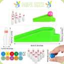 Kathfly Bowling Party Favors for Kids Mini Game with Miniature Bowl Pins Ramp Bowl Ball Tabletop Bowling Sets Goodie Bag Fillers for School Classroom Prize Party(25 Set)
