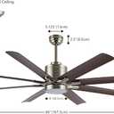 JONATHAN Y Octo Smart 6-Speed Ceiling Fan LED 66", Nickel/Neutral Brown | 1-Light, Reversible DC Motor, App And Remote Control, 3-Color Temperature, White Acrylic Shade, Metal, Slope-Compatible