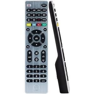 GE Universal Remote Control for Samsung, Vizio, LG, Sony, Sharp, Roku, Apple TV, TCL, Panasonic, Smart TVs, Streaming Players, Blu-ray, DVD, 4-Device, Silver, 33709