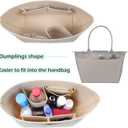 Lckaey Purse Organizer Insert for longchamp(Small) shor thandle Handbags Organizer 1012Beige-S