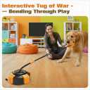 Suction Cup Dog Toy & Chew Toy for Aggressive Chewers - Interactive Tug of War Toy with Steel Rope for Large & Medium Dogs, Unbreakable Pull Toy for Mental Stimulation & Boredom Relief