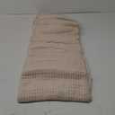 Bedsure Gentlesoft 100% Cotton Large Throw Blanket for Couch 50x70 inches - Breathable and Soft, Waffle Weave Throw Blanket for Office, Khaki (a Little Bit Yellow)