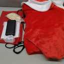 NEHEMAH Large Portable Heated Blanket with 20000mAh 7.4V Power Bank, Large 71"  43" Wearable Electric Throw (Red)