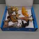 Safari Animals Figures Toys with Sound Books, 10PCS Realistic Jungle Animals Figures & Safari Animals Book with 10 Buttons, Zoo Animal Toys, Learning Toy for 3+ Year Old Boys, Girls, Kids