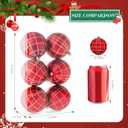 Christmas Ball Hanging decorations3.14 inch, 12 Pieces of shatterproof Christmas Tree Decoration Balls Set, Suitable for Party Floral Christmas Tree Decoration (3.14 inches 12 Balls)
