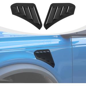 Front Side Leaf Fender Vents Cover Trim Compatible with Ford Bronco Accessories 2021-2024, Black