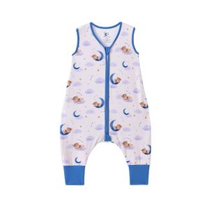 Baby Sleep Sack with Feet 6-12 Months 0.5 Tog 95% Rayon from Bamboo 5% Spandex Breathable Sleep Sacks Baby Walker Quilted Wearable Blanket with Legs 2-Way Zipper Bear