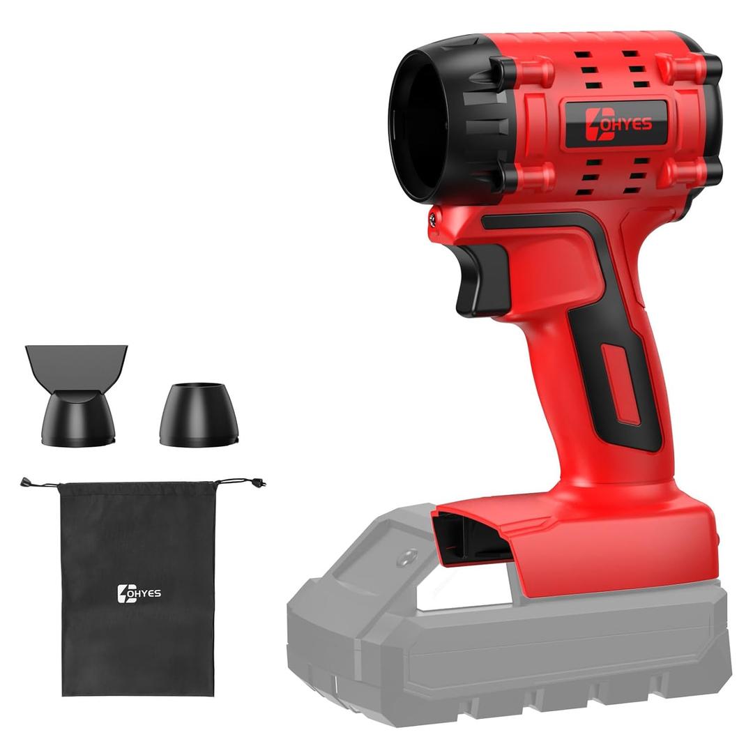 ohyes Air Duster 380W Brushless Motor 100,000RPM Compatible with Milwaukee 18V Battery Variable Speed Jet Fan for Jobsite Woodcraft & Workshop Cleaning (Battery not Included)