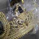 40th Birthday Crown and Sash, Party Decoration for Men (Gold)