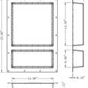 Uni-Green Ready Tile Double Shelf Shower Niche 25" x 17" x 4" Dimensions - Toiletry and Bathroom Niche Storage- Simple Installation with Texture Surface Shower Cubby Double Shelves