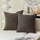 Kevin Textile Linen European Throw Pillow Sham Super Soft Star Cushion Cover for Bench, 20"x20" (50x50cm), Black Gold