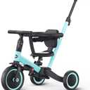 newyoo Toddler Tricycles for 1-3 Year Olds, Toddler Bike, Baby Balance Bike, Christmas and Birthday Gift for Boy and Girl, Trike with Push Handle, Safety Guard, Safety Belt, Blue, TR008