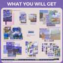 Funto Scrapbooking Kit(116 PCS), Oil Painting Series-The Starry Night, Perfect for Bullet Scrapbooking Materials, Planner DIY Arts Craft Collage