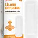 Carbou Island Dressing Bordered Gauze 4"x10" - 25 Sterile Individually Wrapped Pads | Non-Stick Center with Water-Resistant Adhesive Border | Medical Grade Non-Woven Backing for Wound Care & First Aid