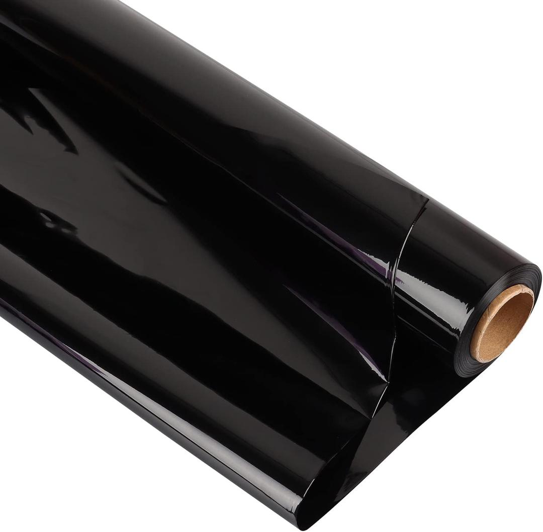 Cellophane Wrap Roll-Black Wrapping Paper 34 In Wide X 100 Ft Long, 3 Mil Thick Cellophane Wrap Paper, Colorful Cello Flower Bouquet Wrapping for Gifts, Baskets, Treats, DIY Arts Crafts Dcor