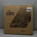 Art3d 12-Pack Smooth Drop Ceiling Tile 2ft x 2ft - Fire-Rated, Waterproof, Reusable - Premium PVC, No Sag and Breakage - Cover 48 Sq. Ft, Black (24*24)