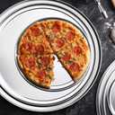 New Star Foodservice Aluminum Wide Rim Pizza Tray Pizza Pan (Silver, 18-Inch)