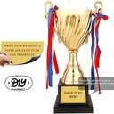 Trophy Cup - Large Trophy,Gold Award for Sports,Tournaments,Competitions,Soccer Football League Match Trophy,Other Teamwork Award